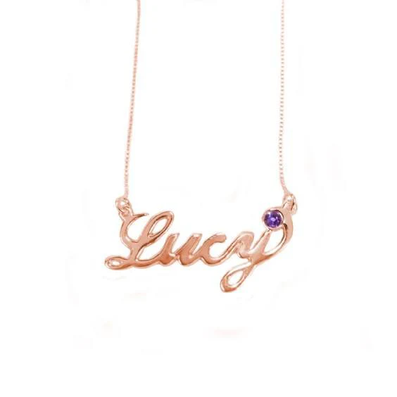 Name Birthstone Necklace - Image 7
