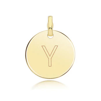 Round Plain Initial Pendant - Image 23