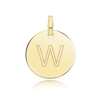 Round Plain Initial Pendant - Image 25